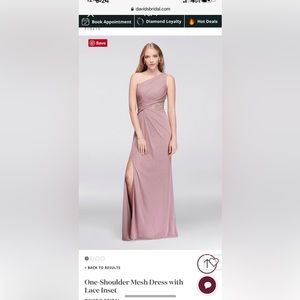 David’s Bridal rose gold dress